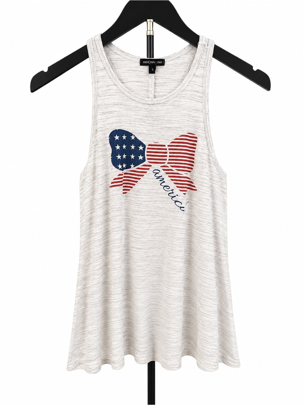 Women’s Cream Americana Bow Graphic Tank Top